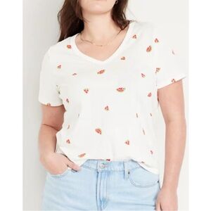 Old Navy White Tee with Watermelon Print
